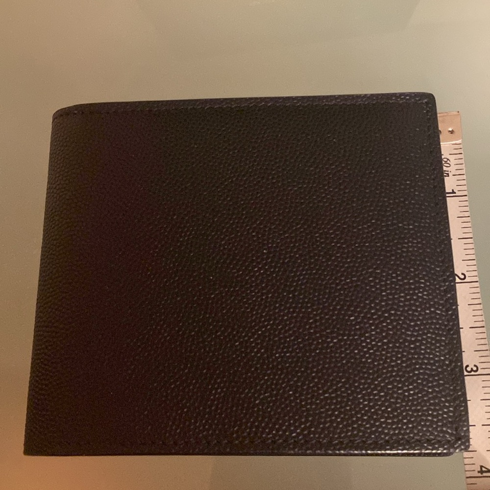 NIB Auth YVES SAINT LAURENT YSL leather WALLET w/ dust bag Made in ITALY - Picture 14 of 16